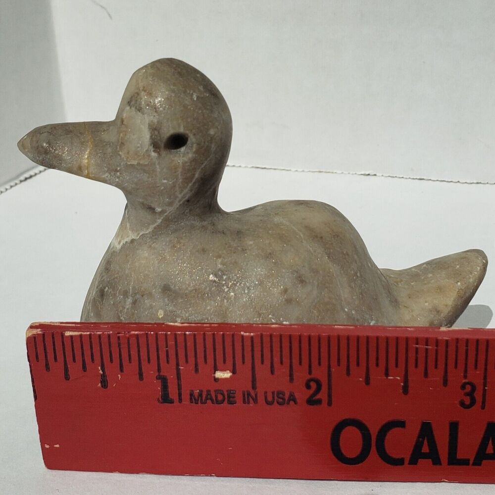 Hand Carved Quartz Granite Ducks Lot Of 2 (2.75 in X 3.25 in) No Chips! - Picture 7 of 8